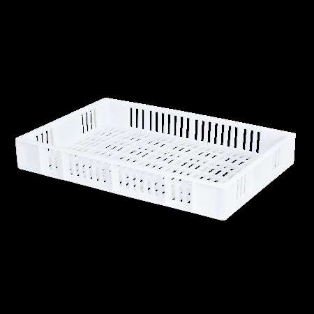 Image de CAISSE AJOUREE 60X40XH.9CM 15L BLANC