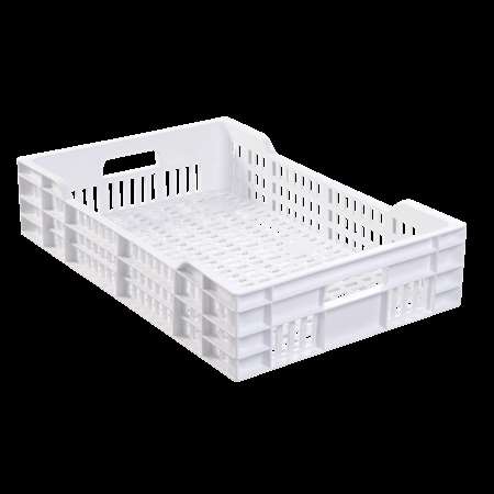 Image de CAISSE AJOUREE 60X40XH.13.5CM 25L BLANC