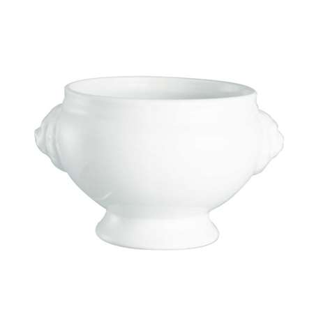 Image de SOUPIERE TETE DE LION GRES BLANC 500ML
