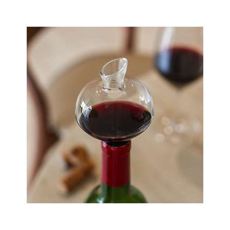 Image de AERATEUR A VIN VERSEUR DELUXE EN VERRE ET SILICONE