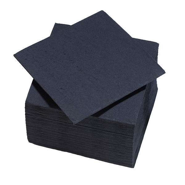 Image de SERVIETTE TENDANCE OUATE MICROGAUFREE 25x25 NOIRE
