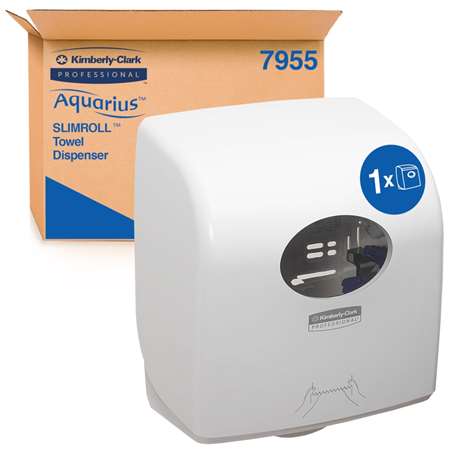Image de DISTRIBUTEUR ESSUIE-MAINS AQUARIUS SLIMROLL BLANC