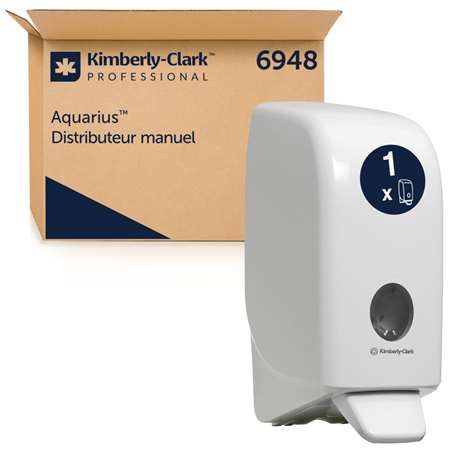 Image de DISTRIBUTEUR MANUEL DE SAVON AQUARIUS 1L BLANC