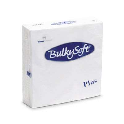 Image de SERVIETTE DOUBLE POINT BLANC 2 PLIS 38X38 BULKY SOFT 1/4