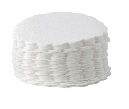 Image de SOUS VERRE Ø9CM BLANC GAUFRE 8 EPAISSEURS