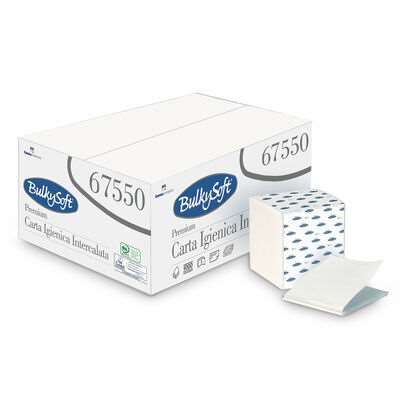 BULKYSOFT PAPIER HYGIENIQUE FEUILLE A FEUILLE PREMIUM