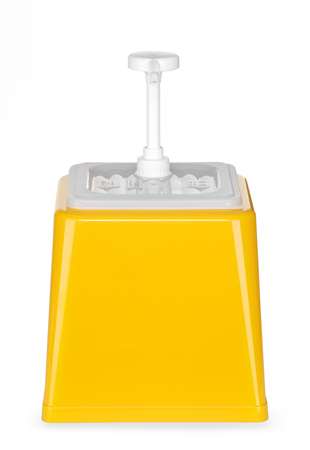 Image de DISTRIBUTEUR A SAUCHE JAUNE 23X21.H.32CM