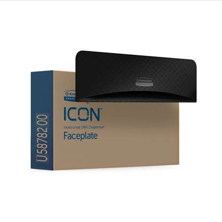 Image de FACADE DISTRIBUTEUR PAPIER TOILETTE MOSAIQUE NOIR ICON