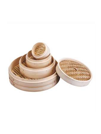 Image de CUISEUR VAPEUR ROND EN BAMBOU DIAMETRE 15CM