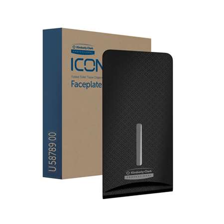 Image de FACADE ICON MOSAIQUE NOIRE DISTRIBUTEUR PAPIER TOILETTE PLIE