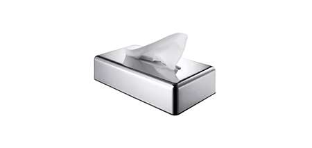 DISTRIBUTEUR MOUCHOIRS DE TABLE ET MURAL RECTANGLE CHROME