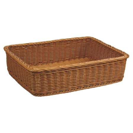 Image de PANIER A PAIN RECTANGULAIRE 46X34CM OSIER POLYPRO MARRON