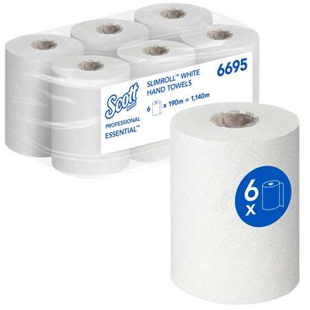 Image de ESSUIE-MAINS SCOTT® ESSENTIAL SLIMROLL 190m BLANCHE