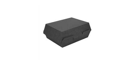 Image de BOÎTES 'LUNCH BOX' 230 G/M2 22,5x17x8.5 CM NOIR ONDULE