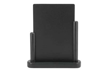 Image de PANNEAU DE TABLE ARDOISE NOIR 23X20CM AVEC BASE BOIS NOIR