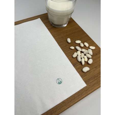 SERVIETTE 40x40cm BIANCO BIO 1/4 BLANC
