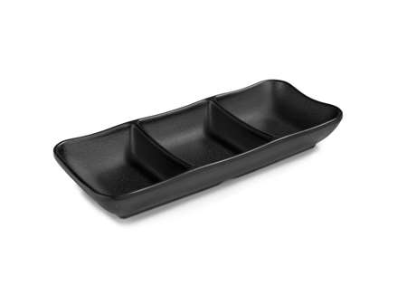 Image de RAMEQUIN MINI 3 COMPARTIMENTS 19X8CM MELAMINE NOIR