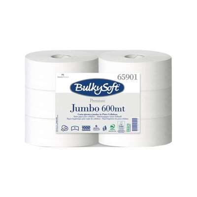 Image de PAPIER HYGIENIQUE BULKYSOFT PREMIUM JUMBO 1PLY 600MT