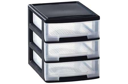 Image de BOITE A TIROIR 35X26.5X31.3CM BABEL SYSTEME NOIR