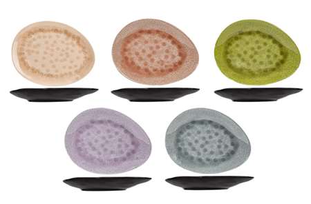 ASSIETTE OVALE 15X11.5CM MELAMINE STREETFOOD 5ASSORTIS