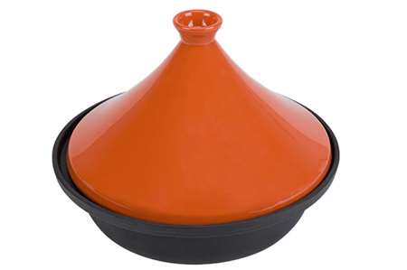 Image de TAJINE Ø30CM NOIR ORANGE INDUCTION