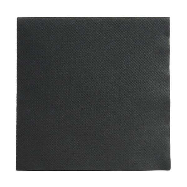 Image de SERVIETTE DOUBLE POINT NOIR