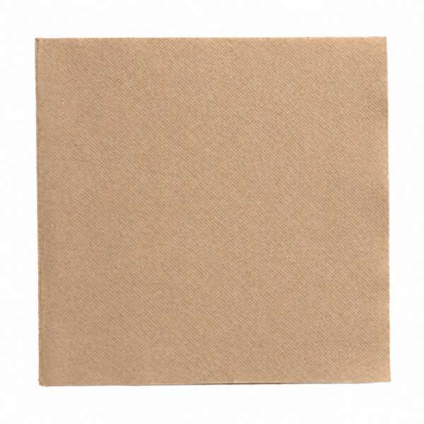 Image de SERVIETTE DOUBLE POINT BRUN NATUREL