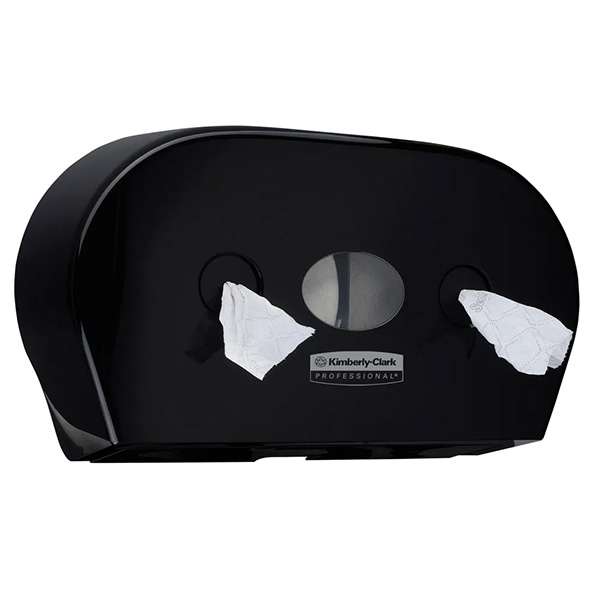 Image de DISTRIBUTEUR PAPIER TOILETTE DEVIDAGE CENTRAL DOUBLE NOIR
