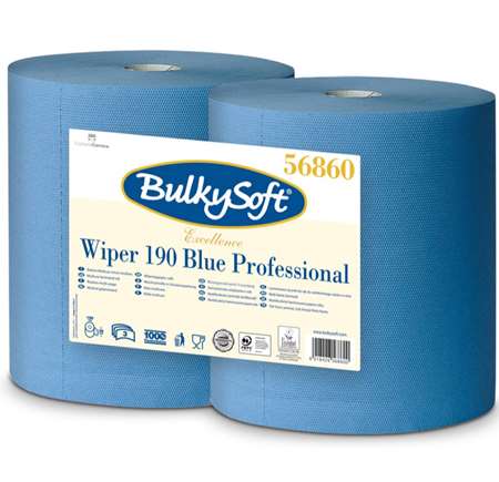 Image de BULKYSOFT EXCELLENCE WIPER ROLL 190 BLUE PROFESSIONAL
