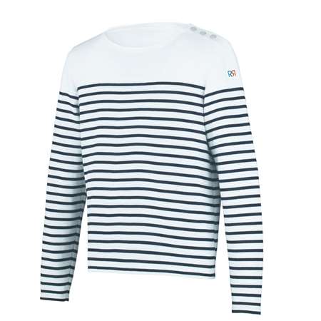 Image de POLO AMARRE RAYE MARINE/BLANC ML T3
