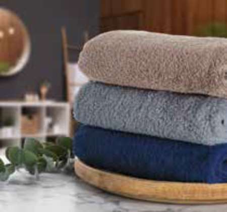 Image de SERVIETTE DRAP DE BAIN BAHAMAS 100X150CM 450G/M2 COTON GRIS