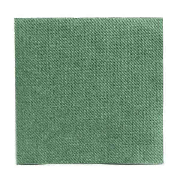 Image de SERVIETTE SOFTIQ DOUBLE POINT VERT FONCE 38X38CM 1/4