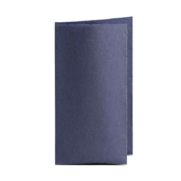 Image de SERVIETTE SOFTIQ DOUBLE POINT BLEU FONCE 39X38CM1/8