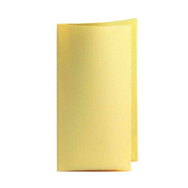 Image de SERVIETTE SOFTIQ DOUBLE POINT JAUNE 39X38CM 1/8