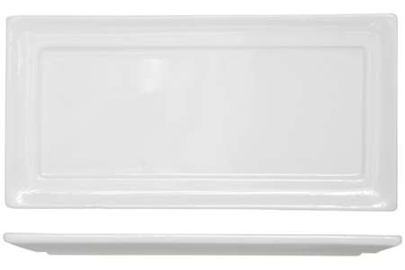 Image de ASSIETTE RECTANGULAIRE 18X36,5CM KARA BLANCHE