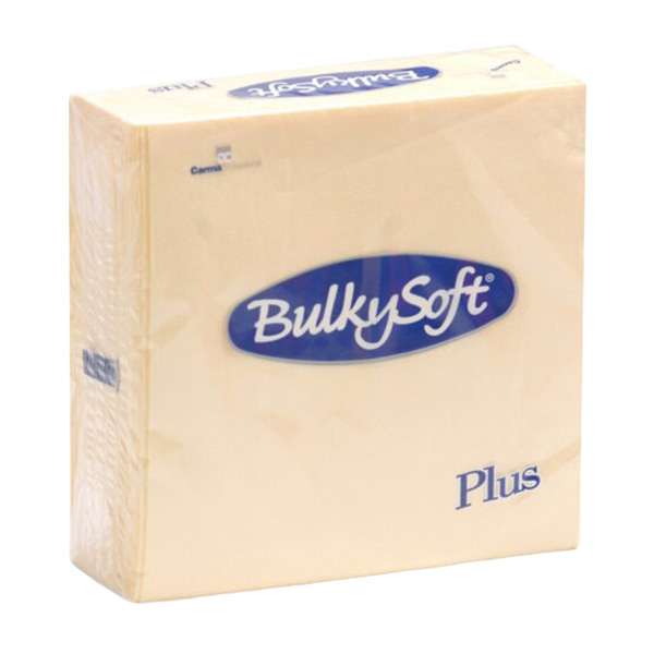 Image de SERVIETTE DOUBLE POINT CREME 2 PLIS 38X38 BULKY SOFT 1/4