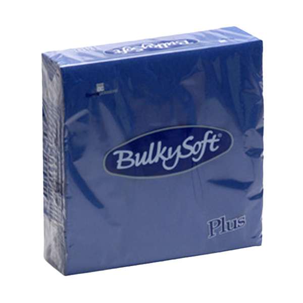 Image de SERVIETTE DOUBLE POINT BLEU 2 PLIS 38X38 BULKY SOFT 1/4