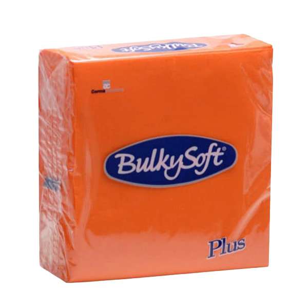 Image de SERVIETTE DOUBLE POINT ORANGE 2 PLIS 38X38 BULKY SOFT 1/4