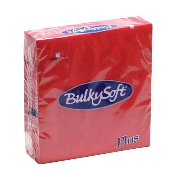 Image de SERVIETTE DOUBLE POINT ROUGE 2 PLIS 38X38 BULKY SOFT 1/4