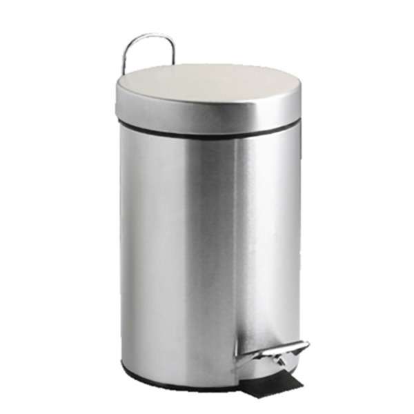 Image de POUBELLE PEDALE METAL 12L INOX + VERNIS DE PROTECTION