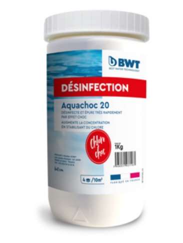 Image de CHLORE CHOC PASTILLES 20GR AQUACHOC 20 - 1KG