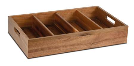 Image de PLATEAU PORTE COUVERTS 54X33.5X9.5CM EN BOIS