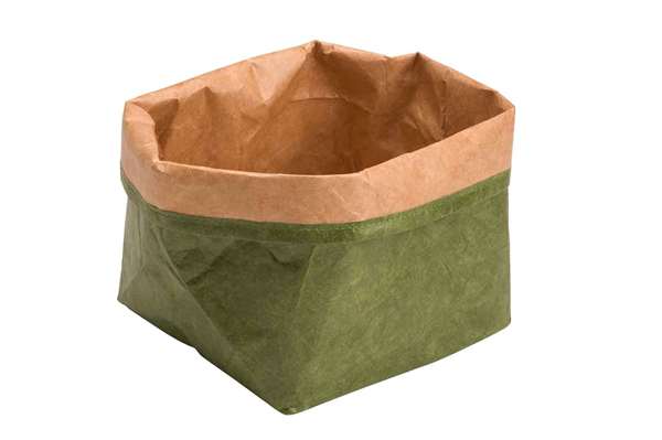 Image de CORBEILLE SAC PETIT PAIN WASBAAR VERT 14X14XH15CM
