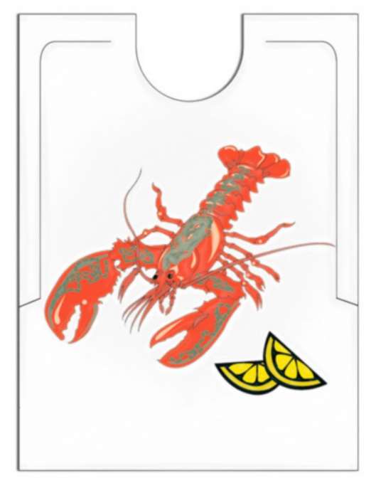 Image de BAVOIRS HOMARD POUR ADULTE 38.3X48CM BLANC X500