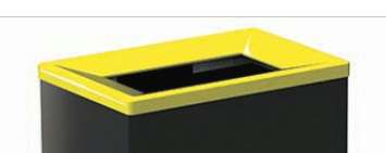 Image de COUVERCLE CADRE POUBELLE JAUNE BOB COLOR