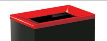 Image de COUVERCLE CADRE POUBELLE ROUGE BOBO COLOR