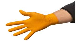 Image de GANT NITRILE ORANGE NON POUDRE XTRA GRIP TAILLE XXL