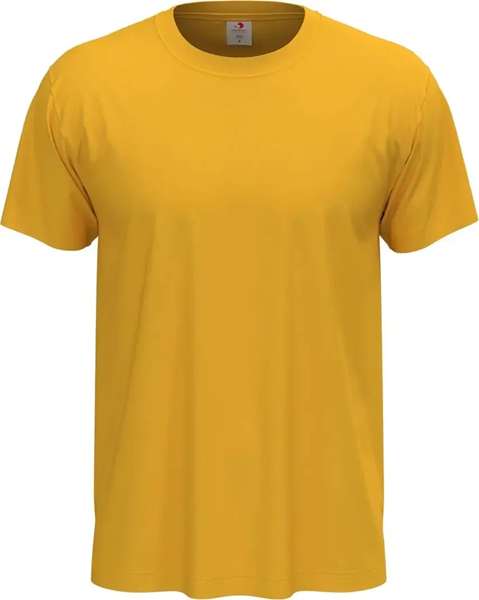 Image de TEE-SHIRT MC 100% COTON REGULAR JAUNE MOUTARDE T.XL