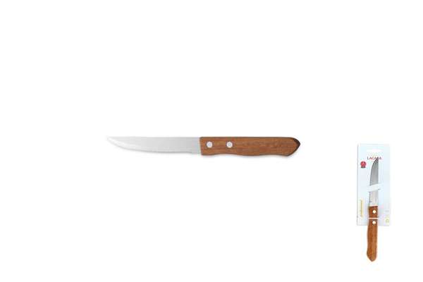 Image de COUTEAU STEAK MANCHE BOIS MANGUIER LOT DE 2