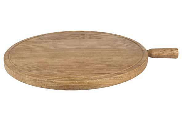 Image de PLANCHE A SERVIR RONDE Ø50XH3CM ASPEN BOIS DE CHENE
